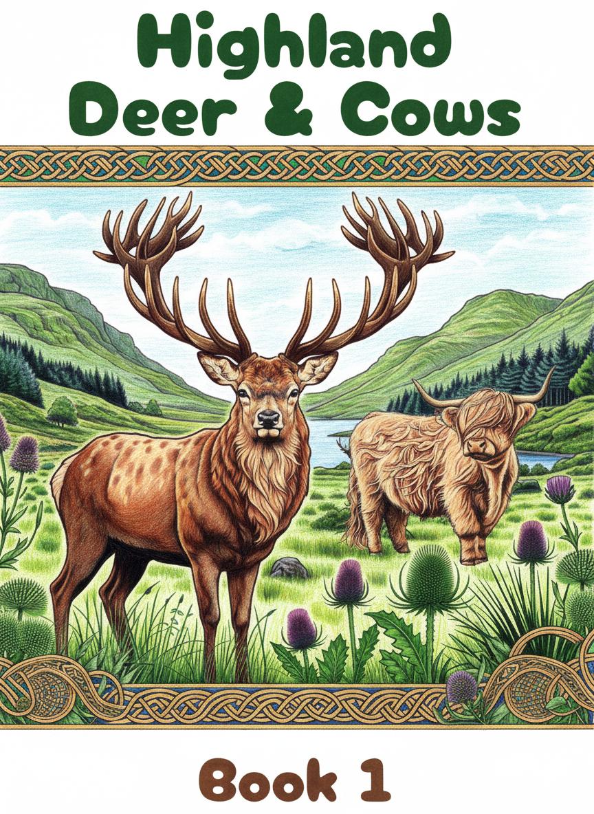 Highland Deer and Cows Book 1