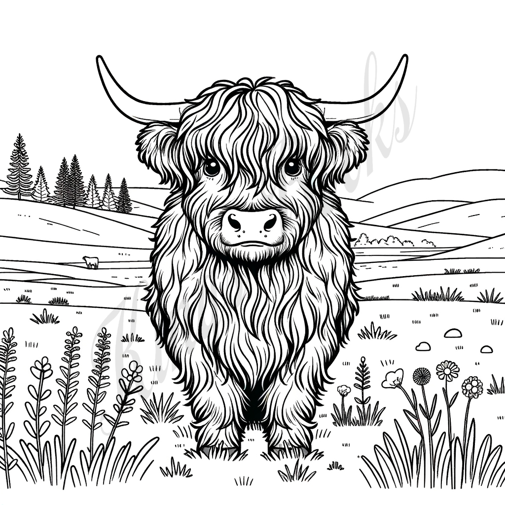 Highland Deer and Cows Book 1