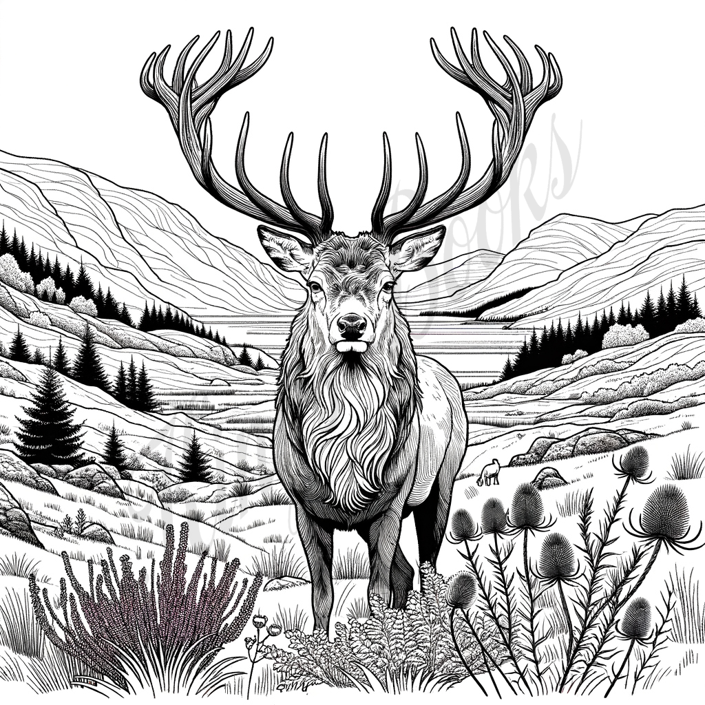 Highland Deer and Cows Book 1