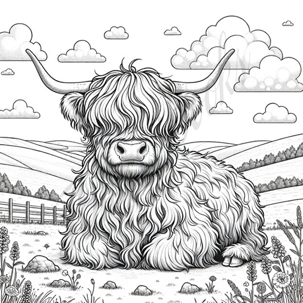 Highland Deer and Cows Book 1