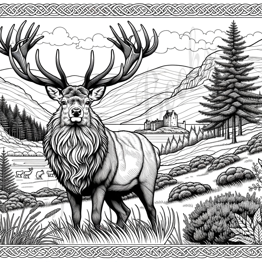 Highland Deer and Cows Book 1